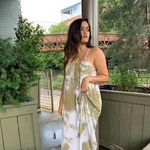 Tie dye maxi dress
